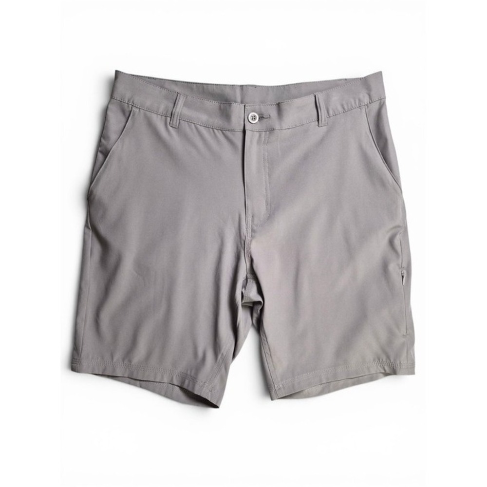 Ripzone Mens Grey Hybrid Shorts 34 Stretch Performance Zip Pocket Travel Outdoor